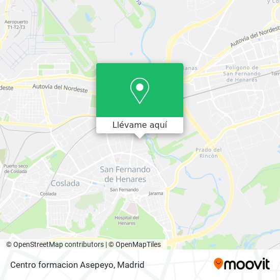 Mapa Centro formacion Asepeyo