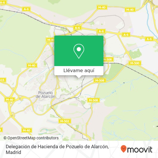 Mapa Delegación de Hacienda de Pozuelo de Alarcón