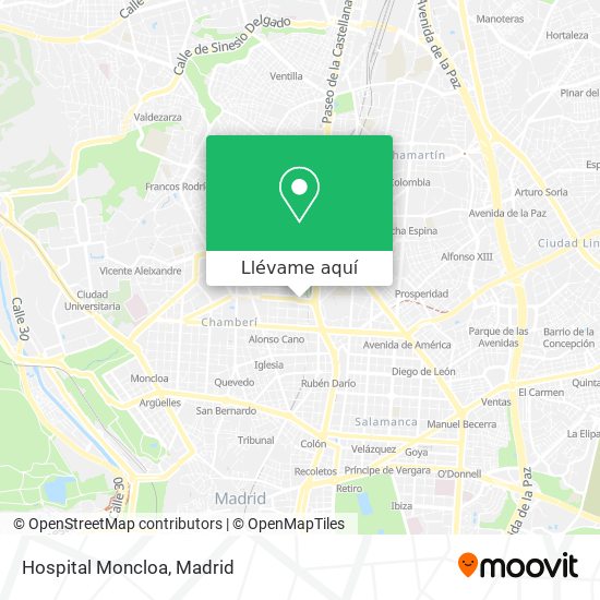 Mapa Hospital Moncloa