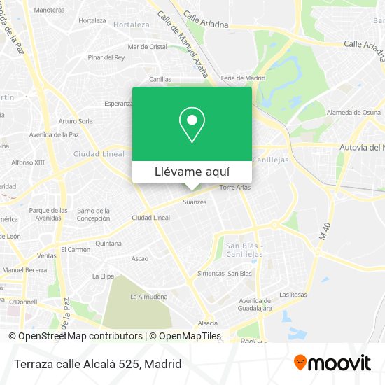 Mapa Terraza calle Alcalá 525