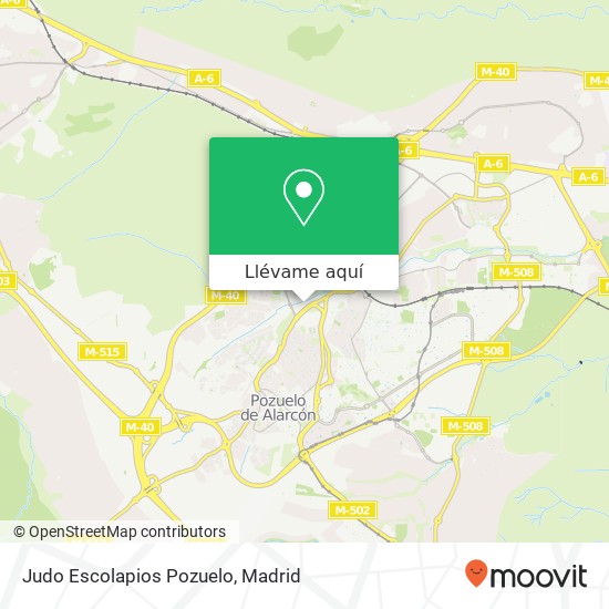 Mapa Judo Escolapios Pozuelo