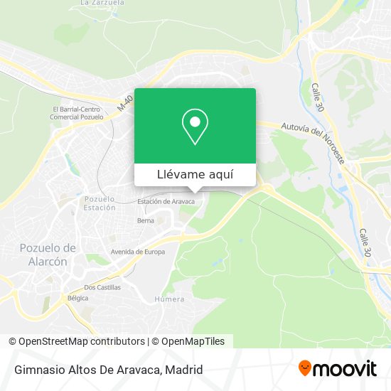 Mapa Gimnasio Altos De Aravaca