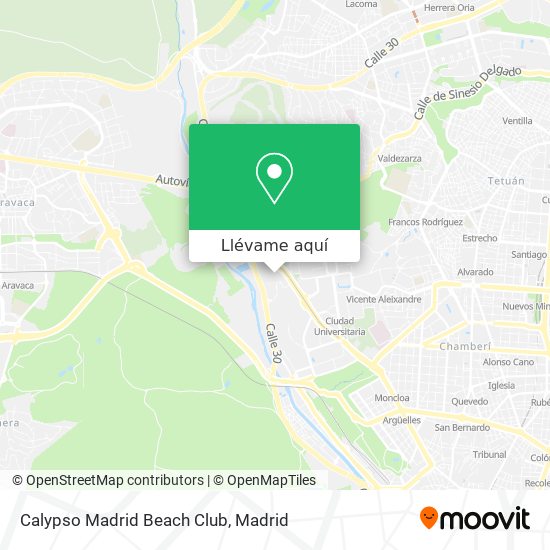 Mapa Calypso Madrid Beach Club
