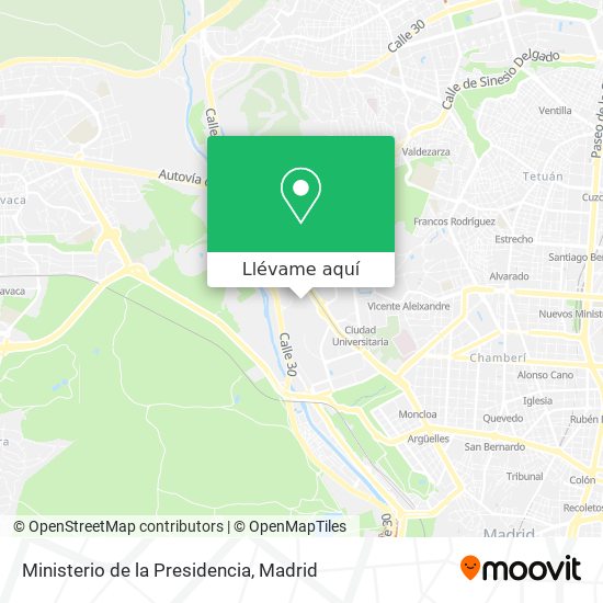 Mapa Ministerio de la Presidencia