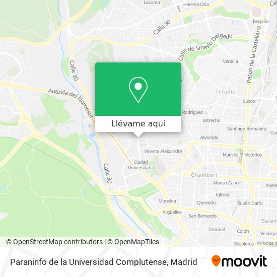 Mapa Paraninfo de la Universidad Complutense