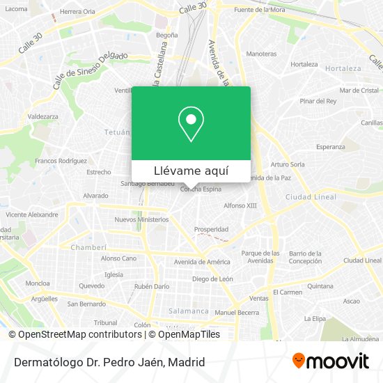 Mapa Dermatólogo Dr. Pedro Jaén