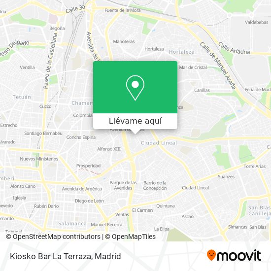 Mapa Kiosko Bar La Terraza