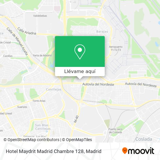 Mapa Hotel Maydrit Madrid Chambre 128