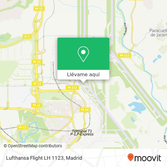 Mapa Lufthansa Flight LH 1123