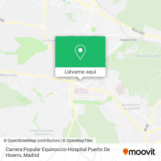Mapa Carrera Popular Equinoccio-Hospital Puerto De Hoerro