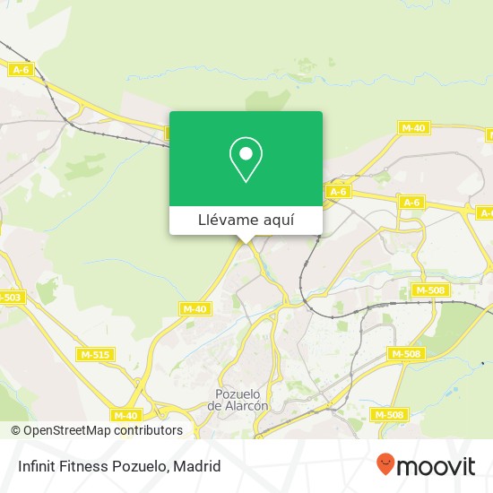 Mapa Infinit Fitness Pozuelo