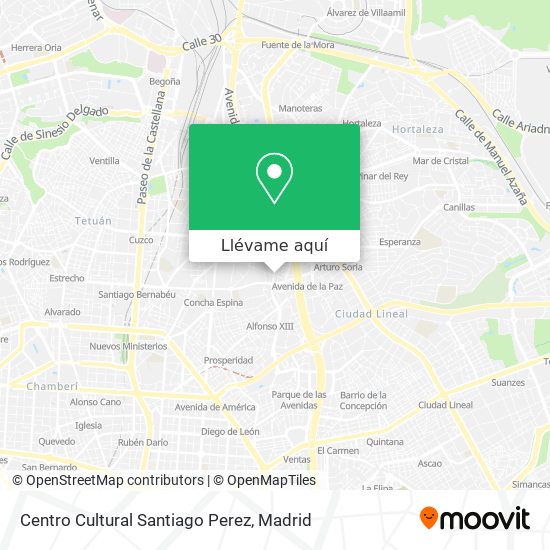 Mapa Centro Cultural Santiago Perez