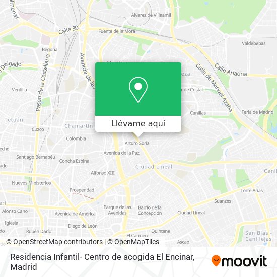 Mapa Residencia Infantil- Centro de acogida El Encinar