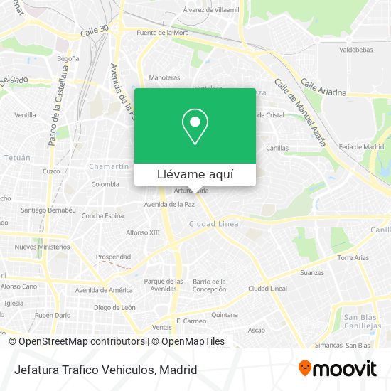 Mapa Jefatura Trafico Vehiculos