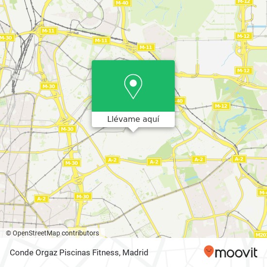 Mapa Conde Orgaz Piscinas Fitness