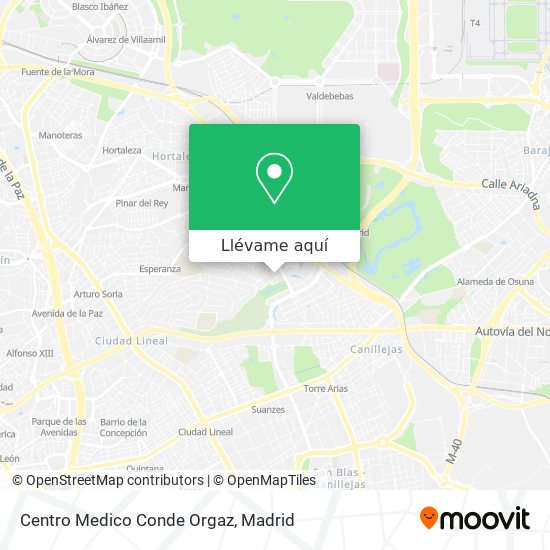 Mapa Centro Medico Conde Orgaz