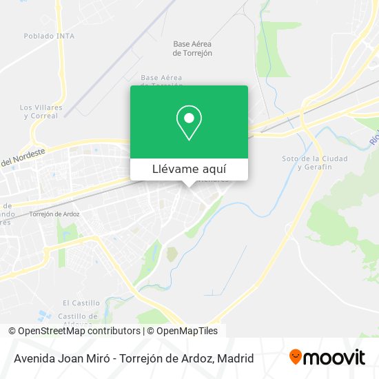 Mapa Avenida Joan Miró - Torrejón de Ardoz