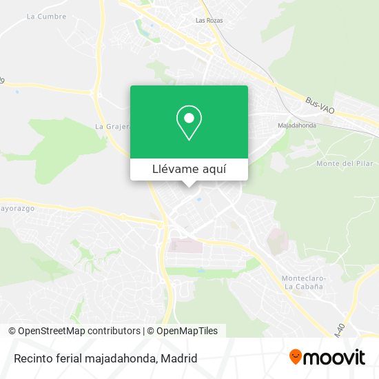 Mapa Recinto ferial majadahonda