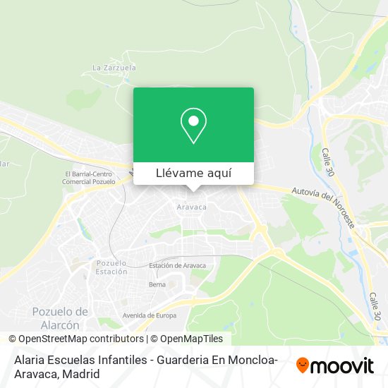 Mapa Alaria Escuelas Infantiles - Guarderia En Moncloa-Aravaca