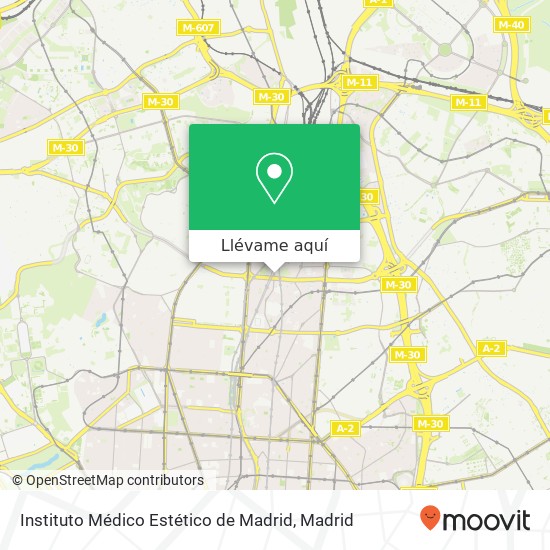 Mapa Instituto Médico Estético de Madrid