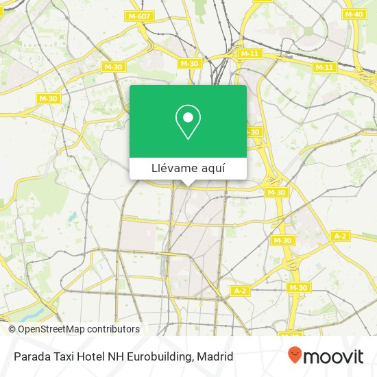 Mapa Parada Taxi Hotel NH Eurobuilding