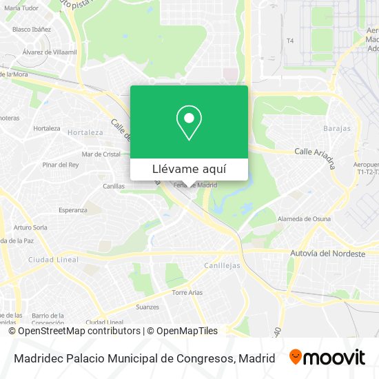 Mapa Madridec Palacio Municipal de Congresos