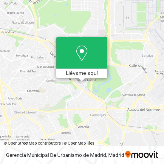 Mapa Gerencia Municipal De Urbanismo de Madrid