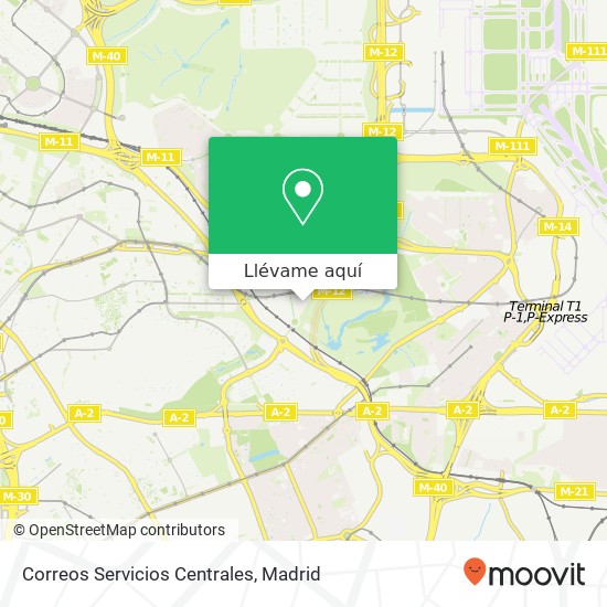 Mapa Correos Servicios Centrales