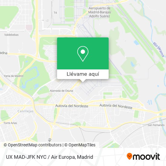 Mapa UX MAD-JFK NYC / Air Europa