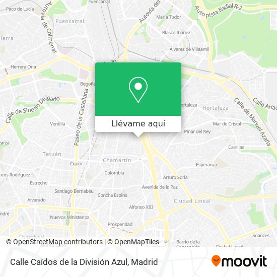 Mapa Calle Caídos de la División Azul