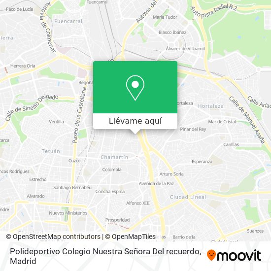 Mapa Polideportivo Colegio Nuestra Señora  Del recuerdo