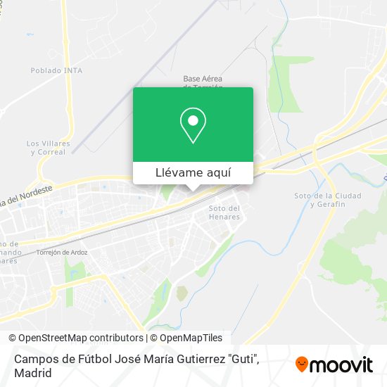 Mapa Campos de Fútbol José María Gutierrez "Guti"