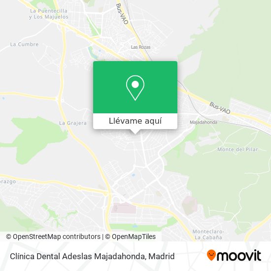 Mapa Clínica Dental Adeslas Majadahonda