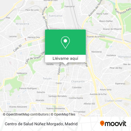 Mapa Centro de Salud Núñez Morgado