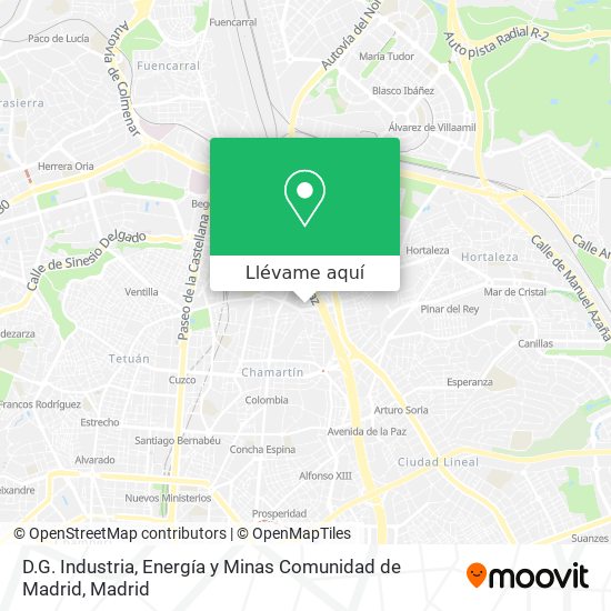 Mapa D.G. Industria, Energía y Minas Comunidad de Madrid