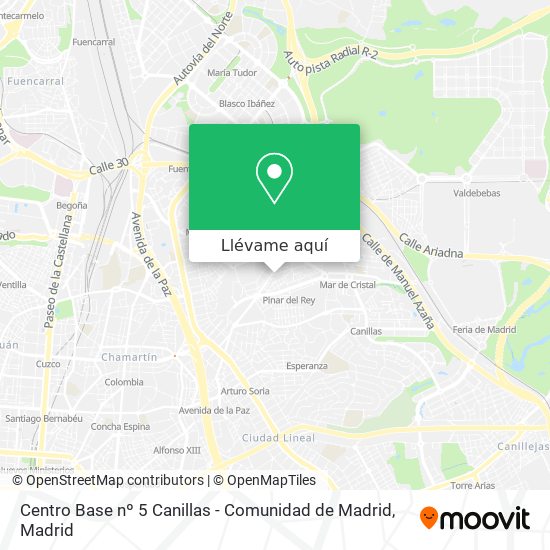 Mapa Centro Base nº 5 Canillas - Comunidad de Madrid