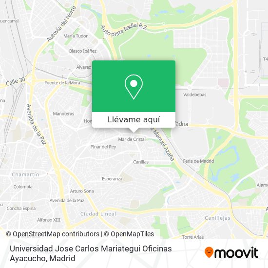 Mapa Universidad Jose Carlos Mariategui Oficinas Ayacucho