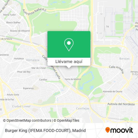 Mapa Burger King (IFEMA FOOD-COURT)