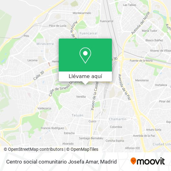 Mapa Centro social comunitario Josefa Amar