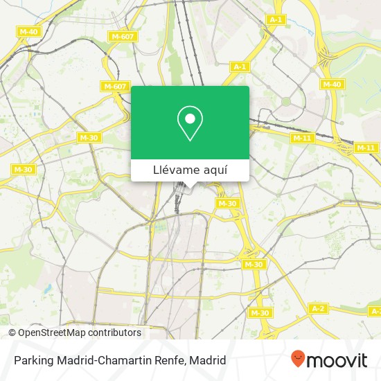 Mapa Parking Madrid-Chamartin Renfe