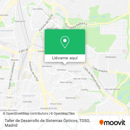 Mapa Taller de Desarrollo de Sistemas Ópticos, TDSO