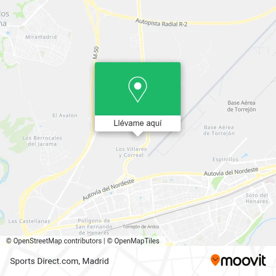Mapa Sports Direct.com