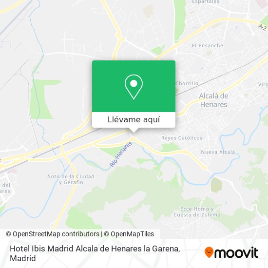 Mapa Hotel Ibis Madrid Alcala de Henares la Garena