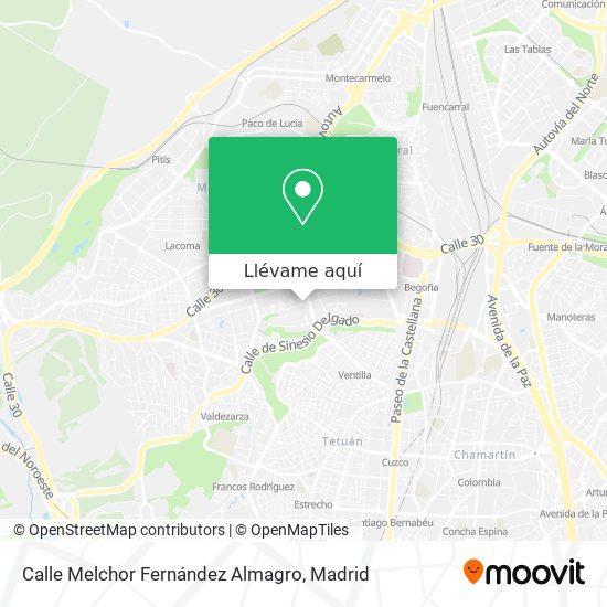 Mapa Calle Melchor Fernández Almagro