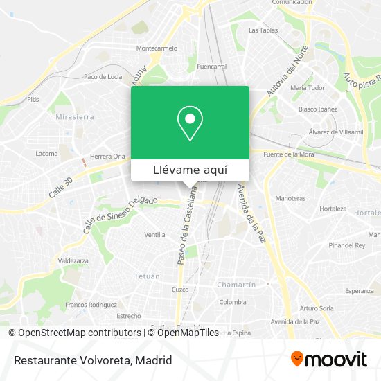 Mapa Restaurante Volvoreta