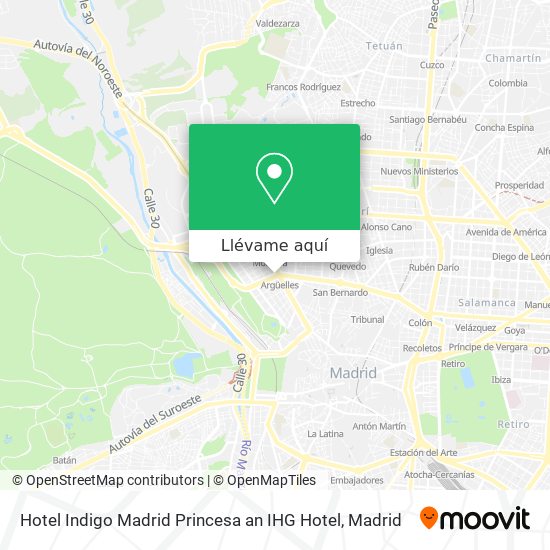 Mapa Hotel Indigo Madrid Princesa an IHG Hotel