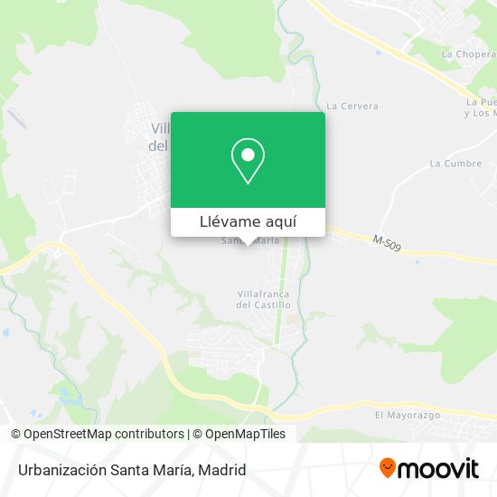 Mapa Urbanización Santa María