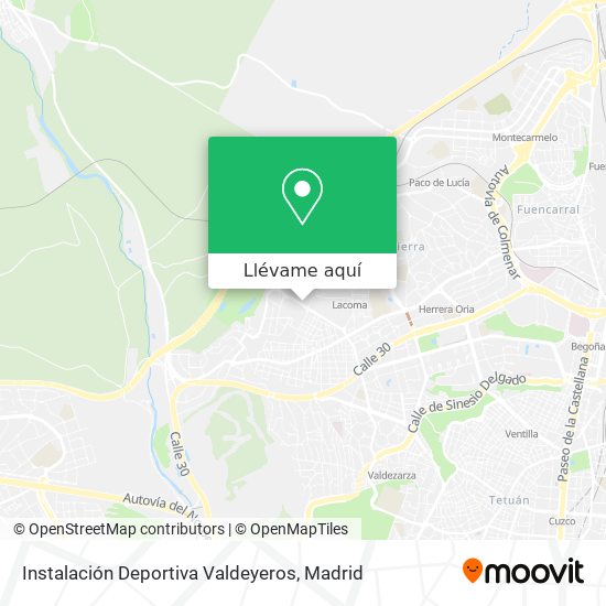 Mapa Instalación Deportiva Valdeyeros