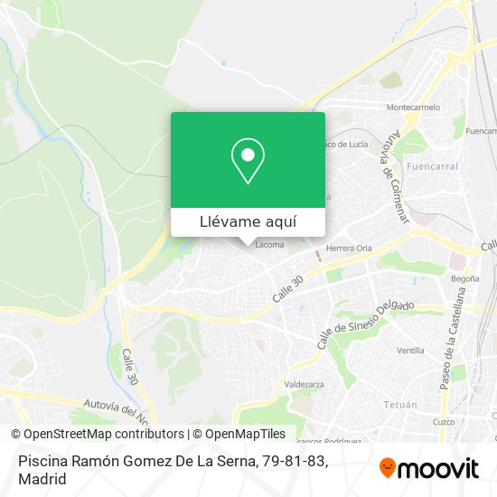 Mapa Piscina Ramón Gomez De La Serna, 79-81-83