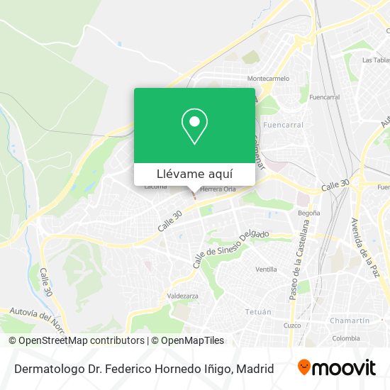 Mapa Dermatologo Dr. Federico Hornedo Iñigo